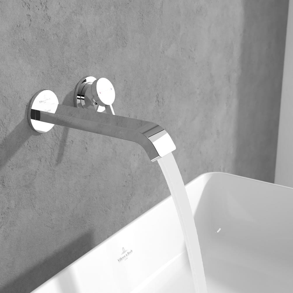 Lifestyle image of Villeroy & Boch Dawn Chrome Wall-Mounted Basin Tap